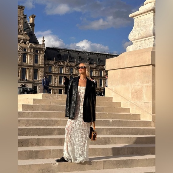 Maison Essentiele Black Floral Lace Maxi Dress NWT - Picture 3 of 7